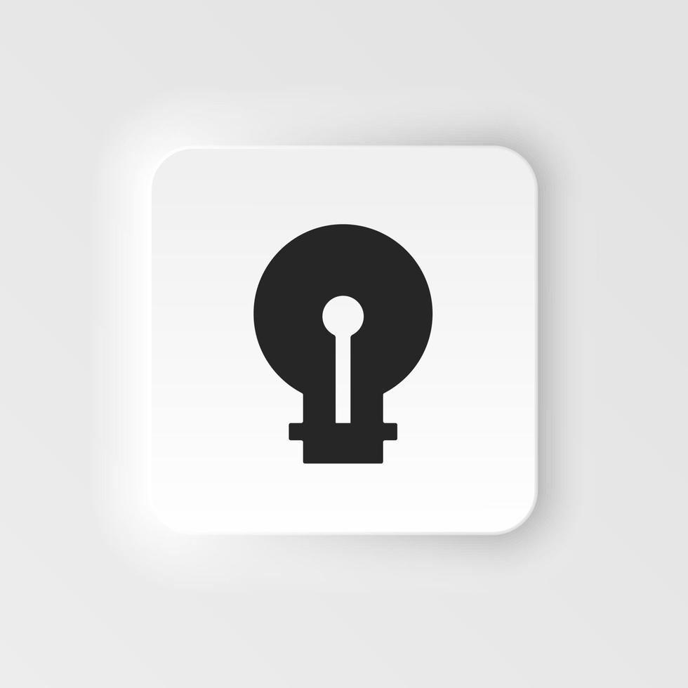 Light, bulb vector icon. Simple element neumorphic style illustration Light, bulb vector icon. Material concept vector illustration.