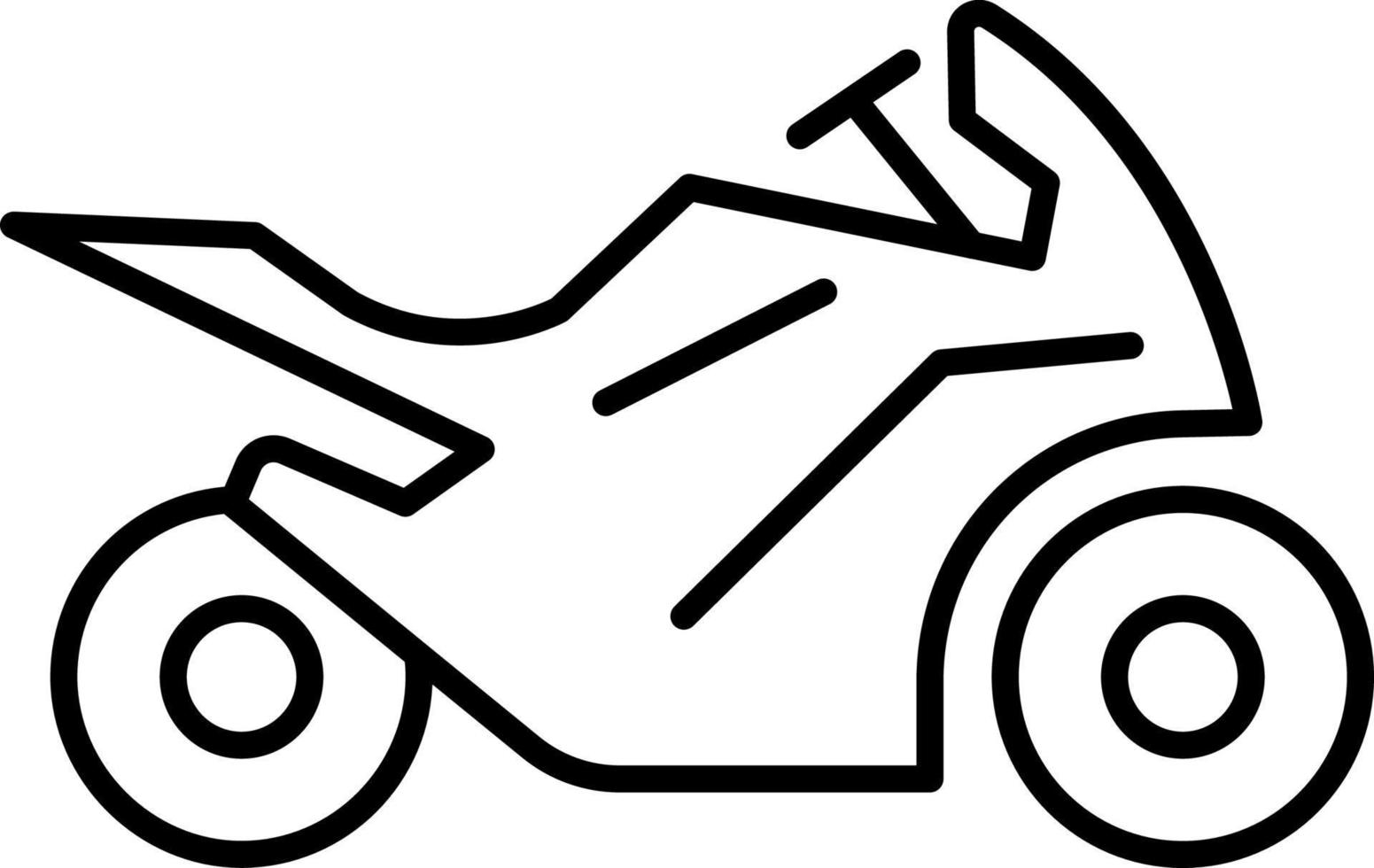 Motorbike, line vector icon on transparent background. Outline Motorbike, line vector icon.