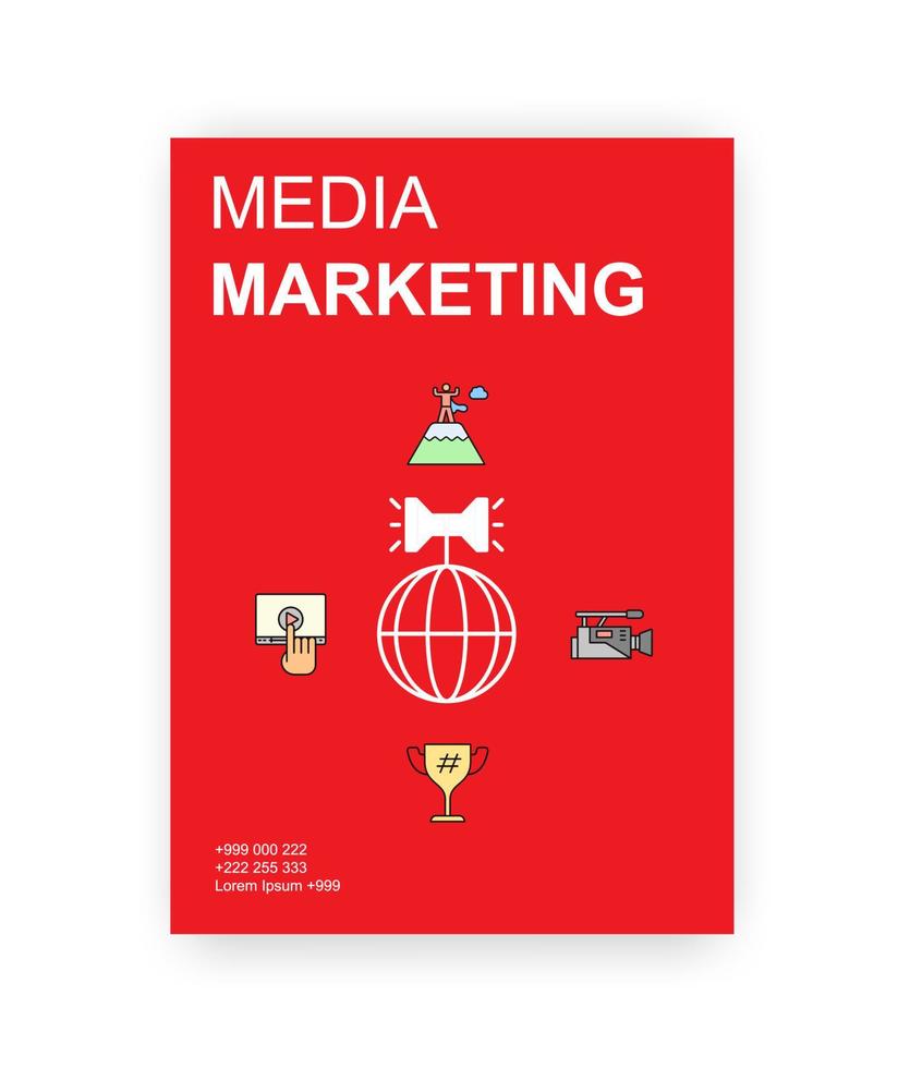 Media marketing icons business A4 documentation templates. vector