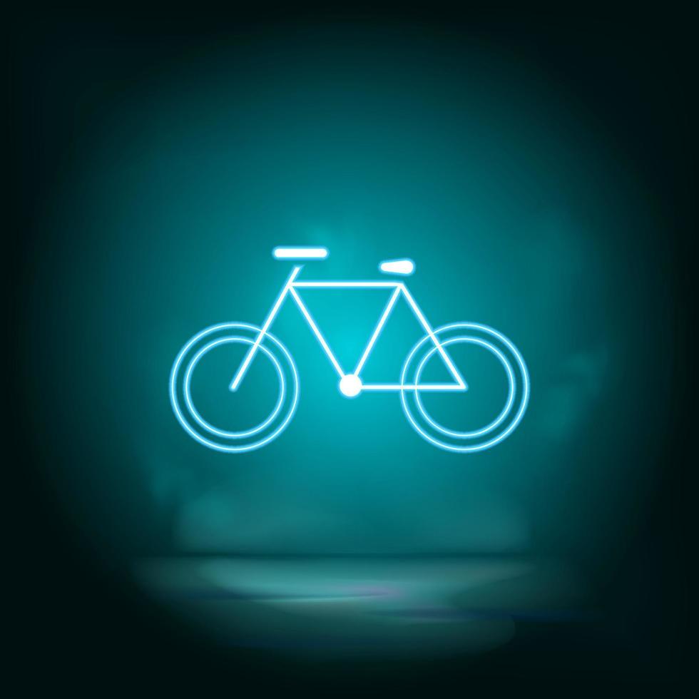 Bike blue neon vector icon. Simple element illustration from map and navigation concept. Bike blue neon vector icon. Real estate concept vector illustration. on white background