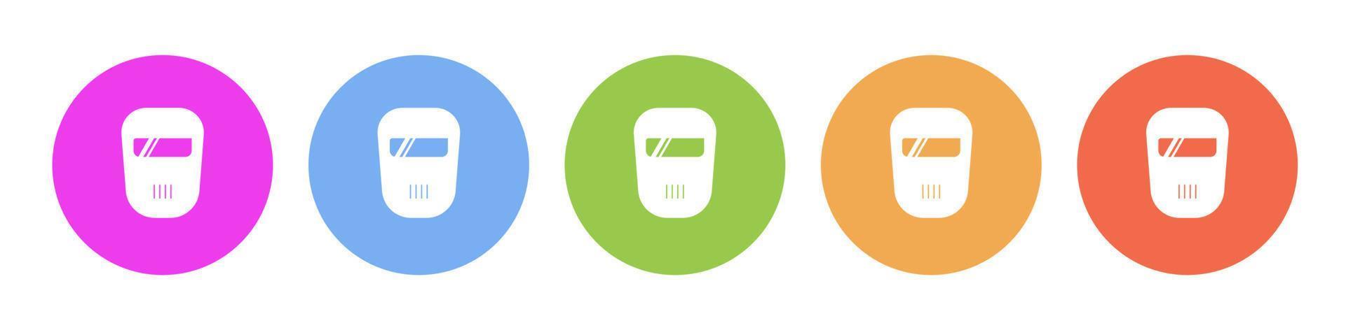 Multi colored flat icons on round backgrounds. ppe, specialized multicolor circle vector icon on white background