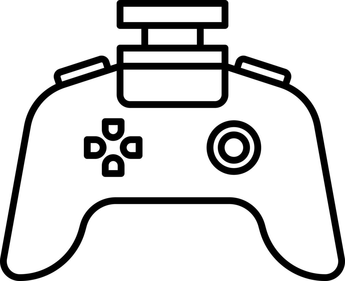 Controller, device, game vector icon on transparent background. Outline Controller, device, game vector icon