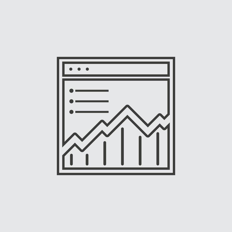 Graphic, site, network, outline, icon. Web Development Vector Icon. Element of simple symbol for websites, web design, mobile app, infographics. Line symbol for website design on white background