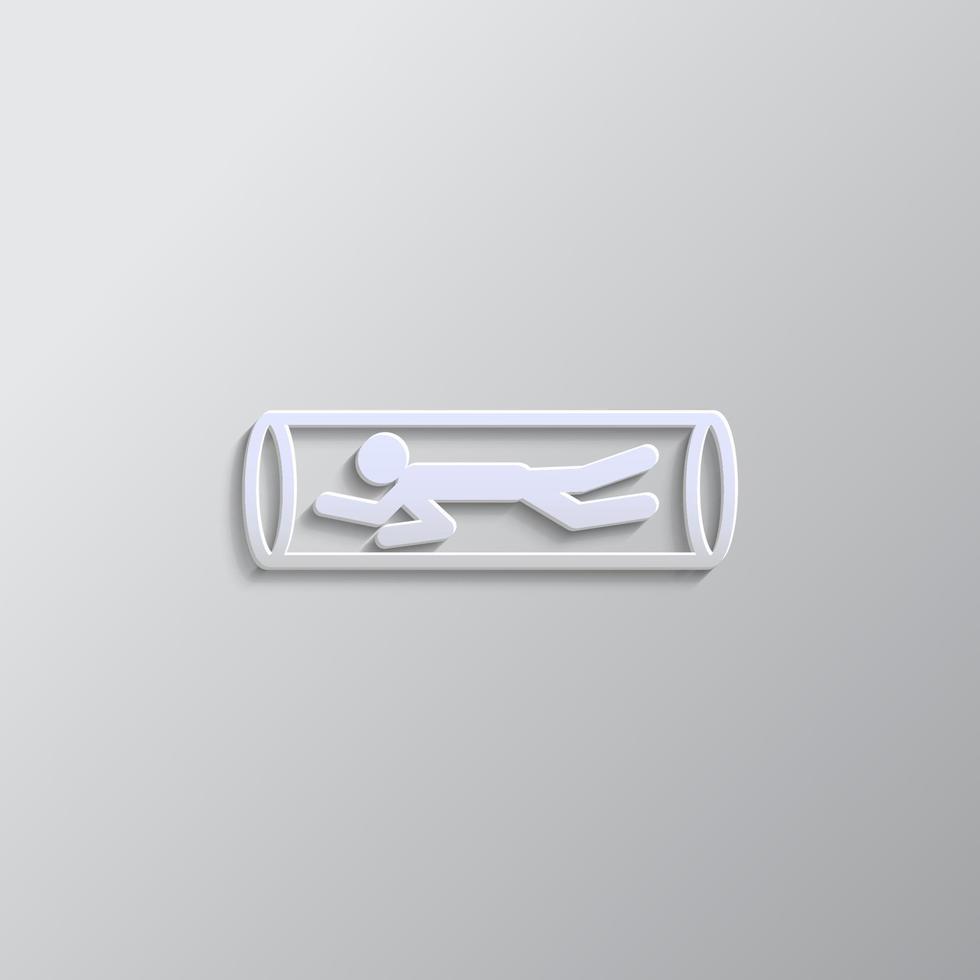 access, egress,jam paper style icon. Grey color vector background- Paper style vector icon.