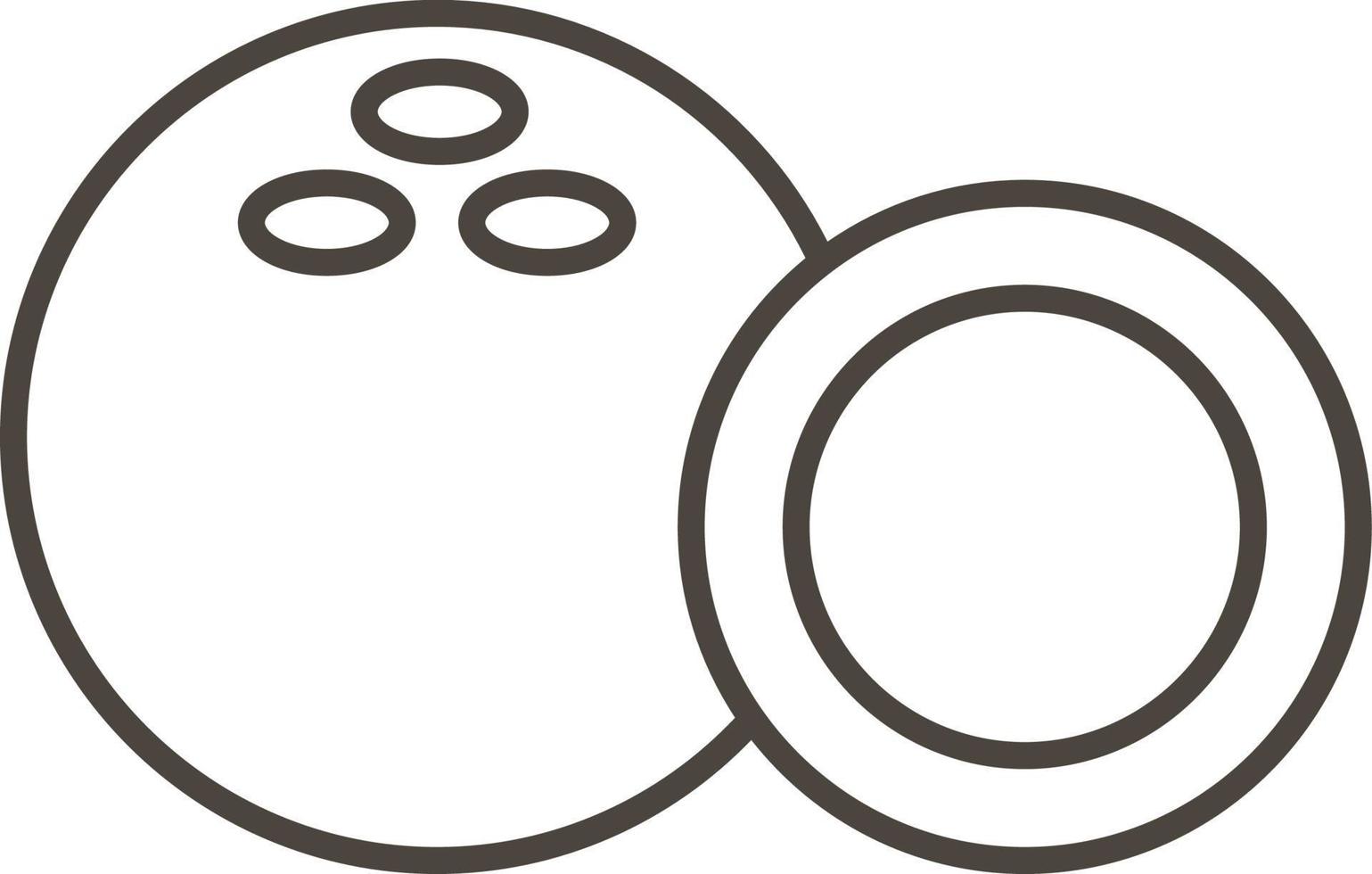 Coconut vector icon. Simple element illustration from food concept. Coconut vector icon. Drink concept vector illustration. on white background