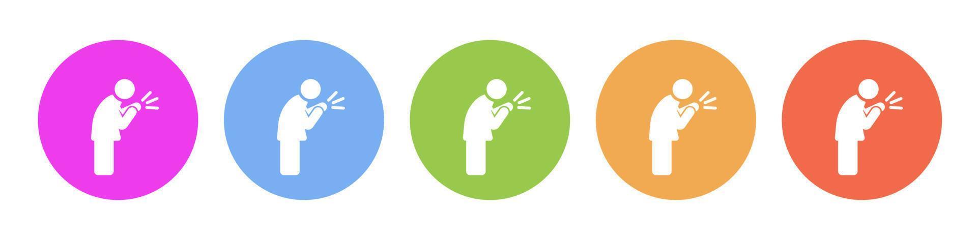 Multi colored icon Arm broken. Button banner round badge interface for application illustration on white background vector