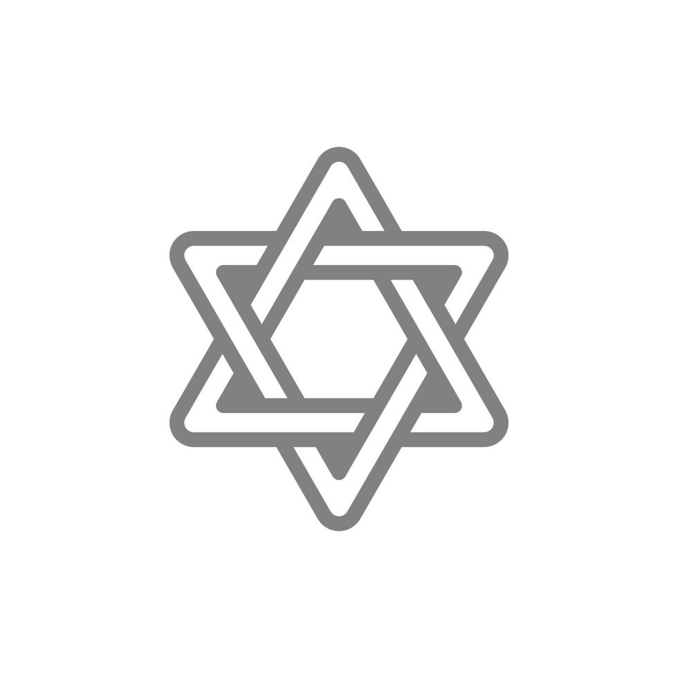 judaísmo símbolo vector icono. espiritual concepto vector ilustración. en blanco antecedentes