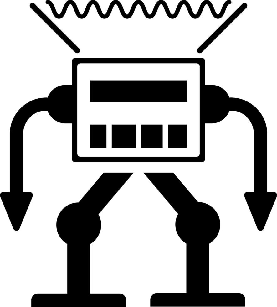 Robot, icon, technology. Element of minimalistic icon for mobile concept and web apps. Signs and symbols collection icon for websites, web design, mobile app on white background vector