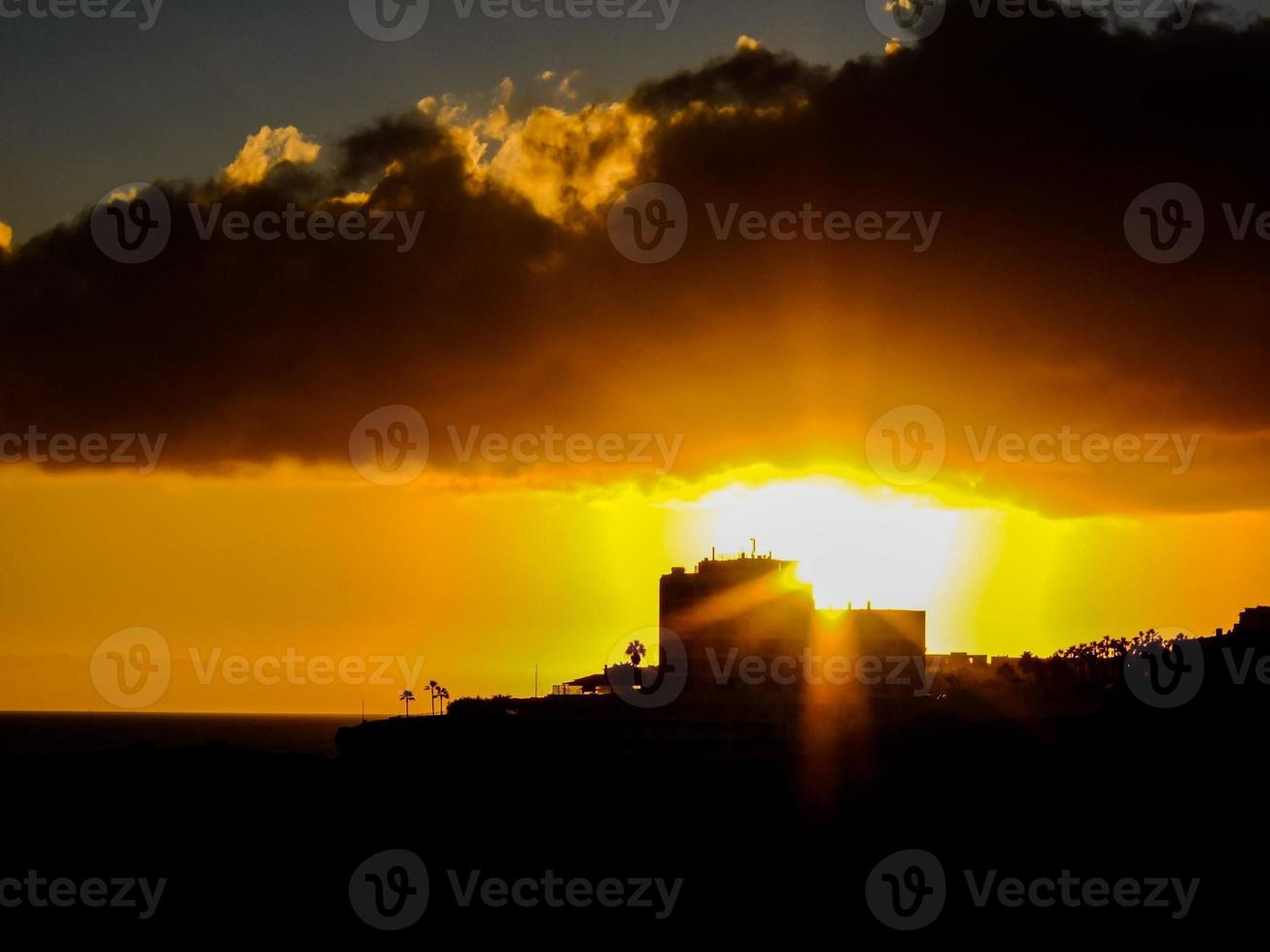 Colourful sunset sky photo