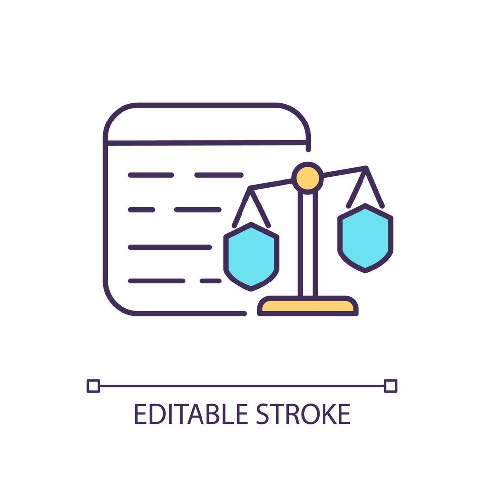 Measurement bias RGB color icon. Search for evidence. One-sided reference. Unbalanced information. Isolated vector illustration. Simple filled line drawing. Editable stroke
