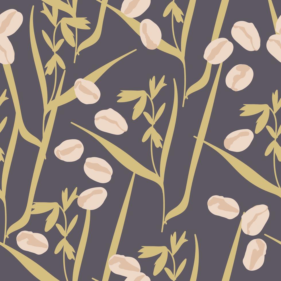Seamless cornflakes pattern. Vector seamless pattern, hand drawn illustration. Oat flakes seamless background