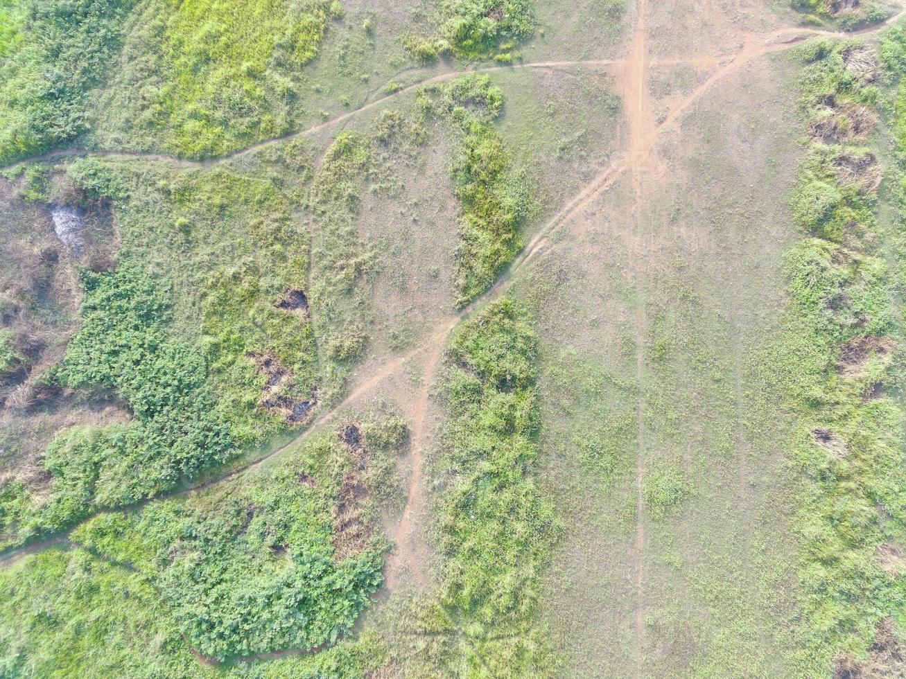 aerial view of land mapping by unmaned aerial vehicle in Bogor, Indonesia. photo