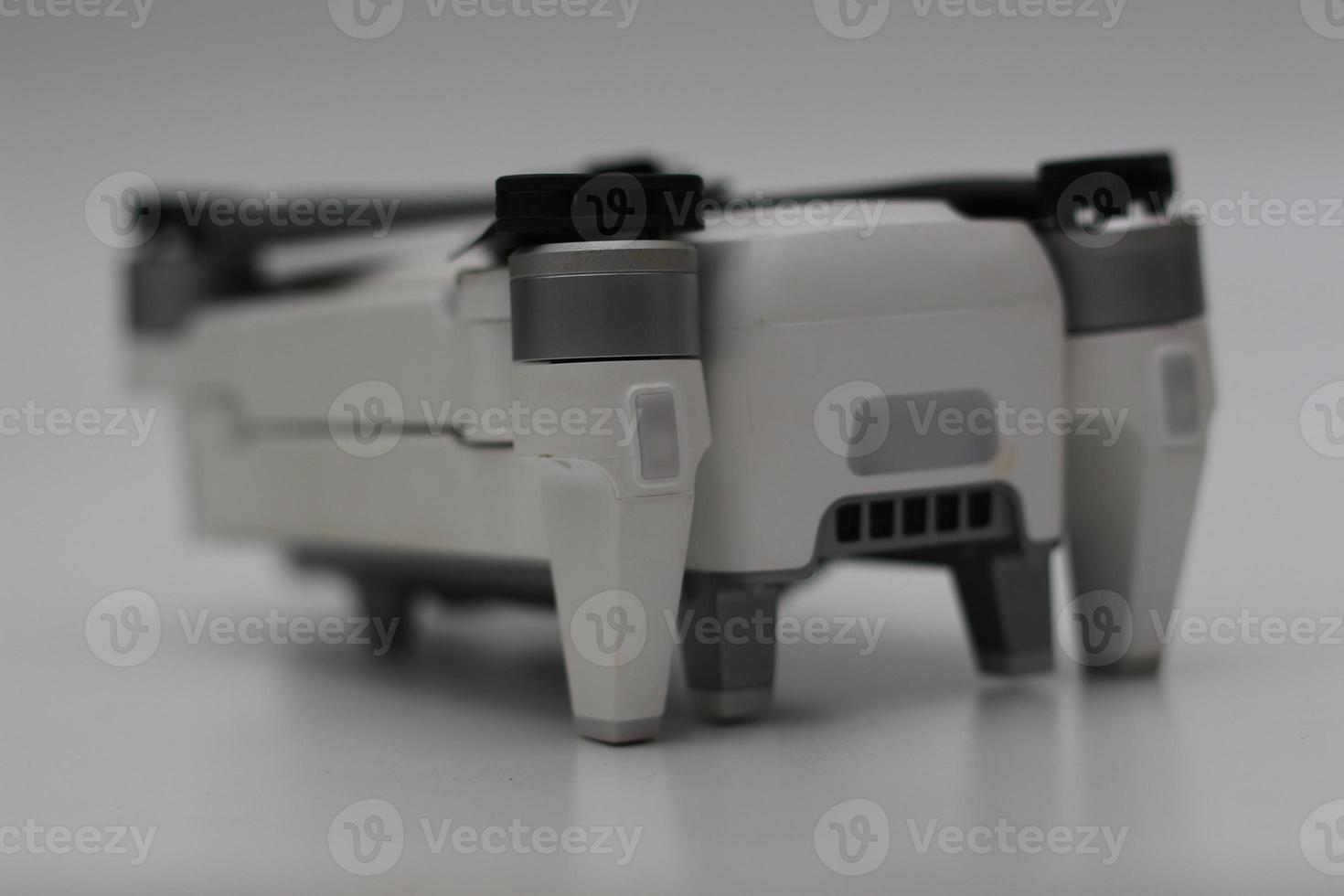 a close up of detailed white drone parts photo