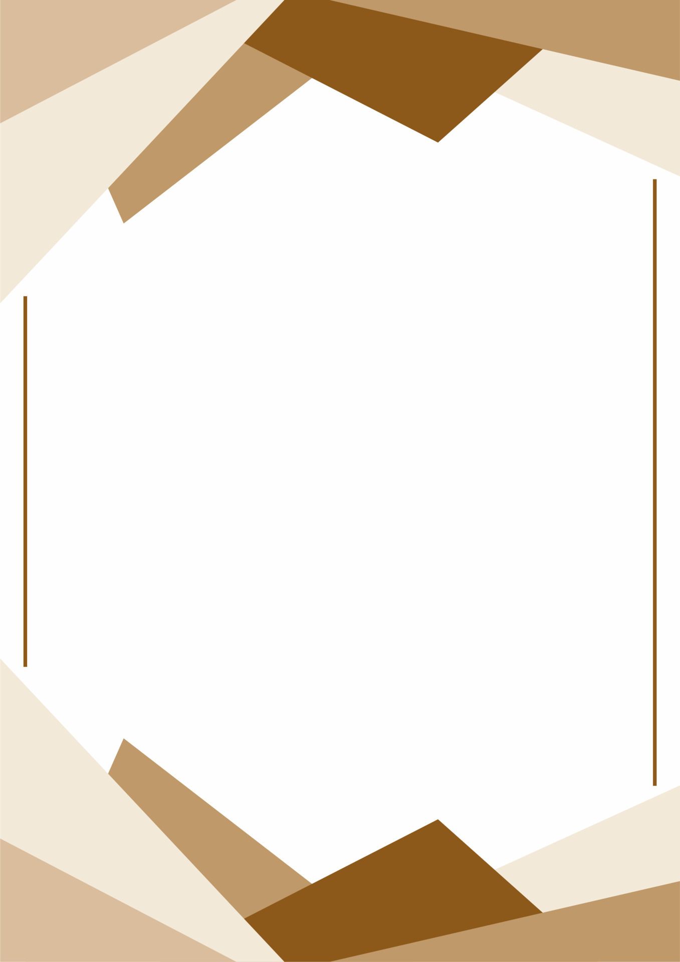 Frame or border with empty space. Abstract background brown stripes and