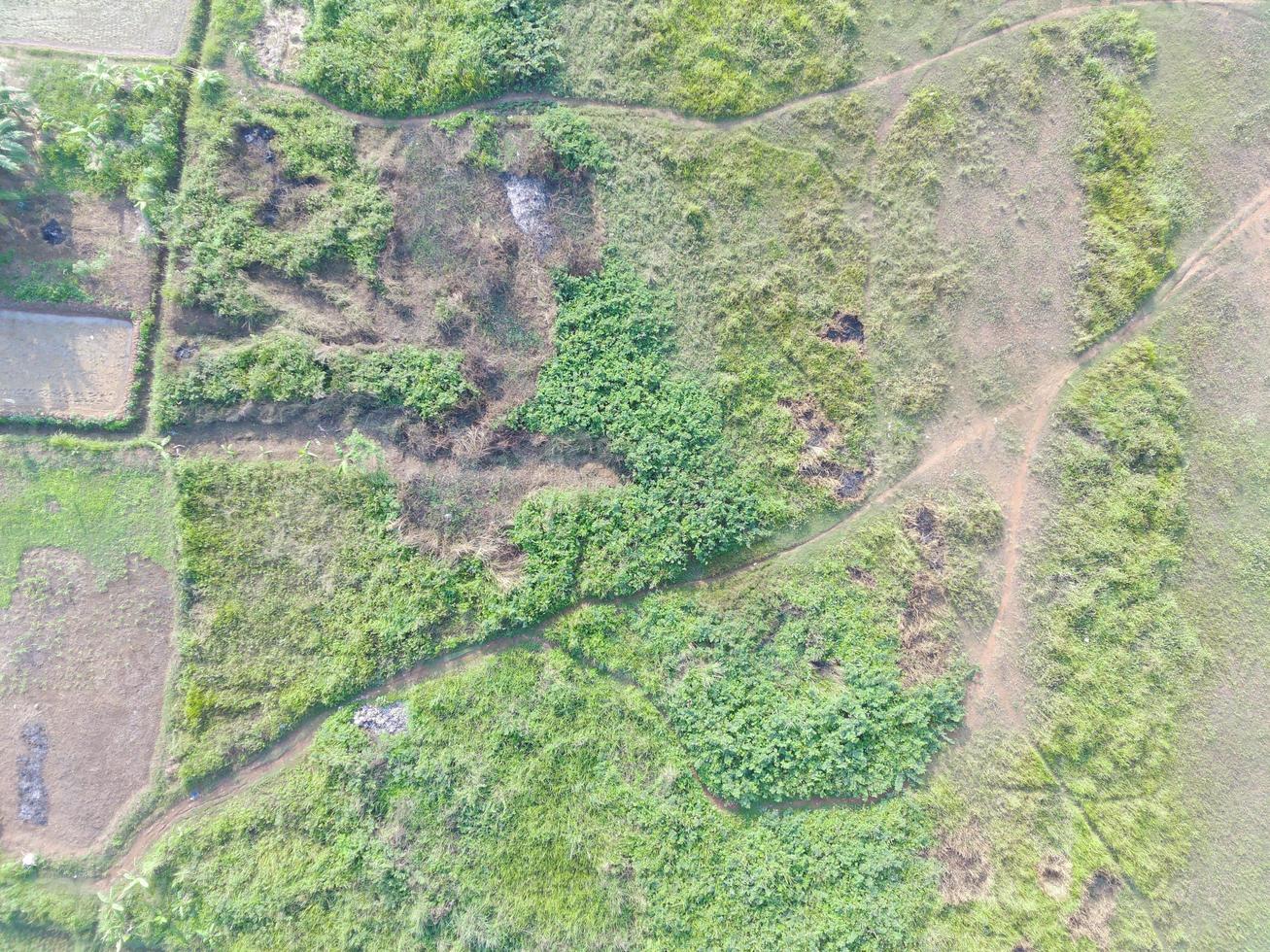 aerial view of land mapping by unmaned aerial vehicle in Bogor, Indonesia. photo