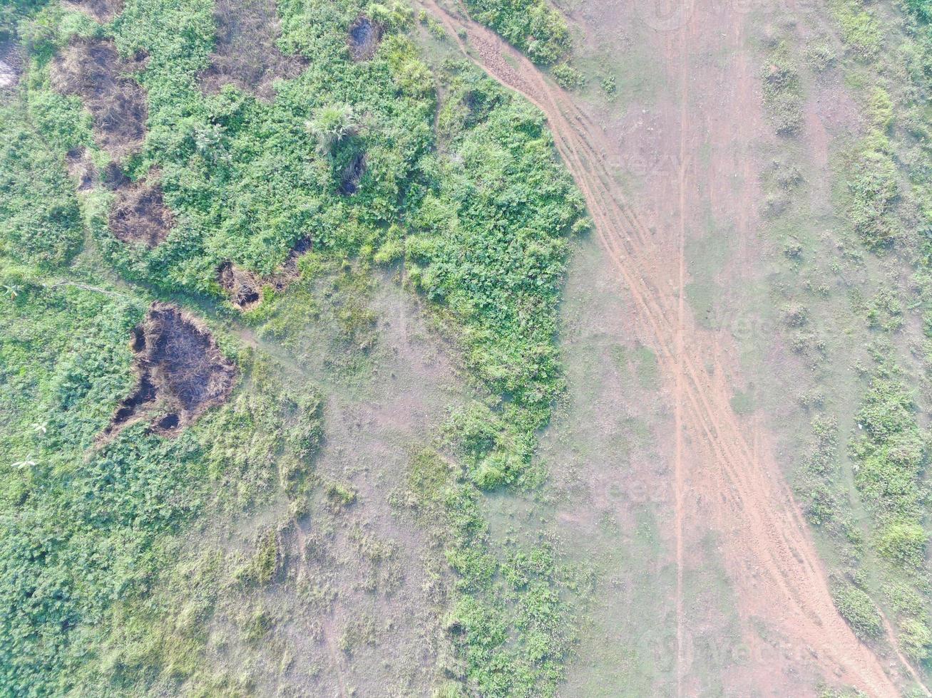 aerial view of land mapping by unmaned aerial vehicle in Bogor, Indonesia. photo