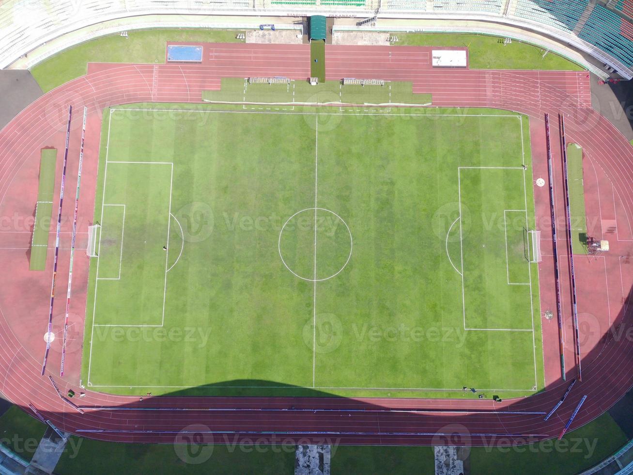 aerial view of stadium on a sunny day photo