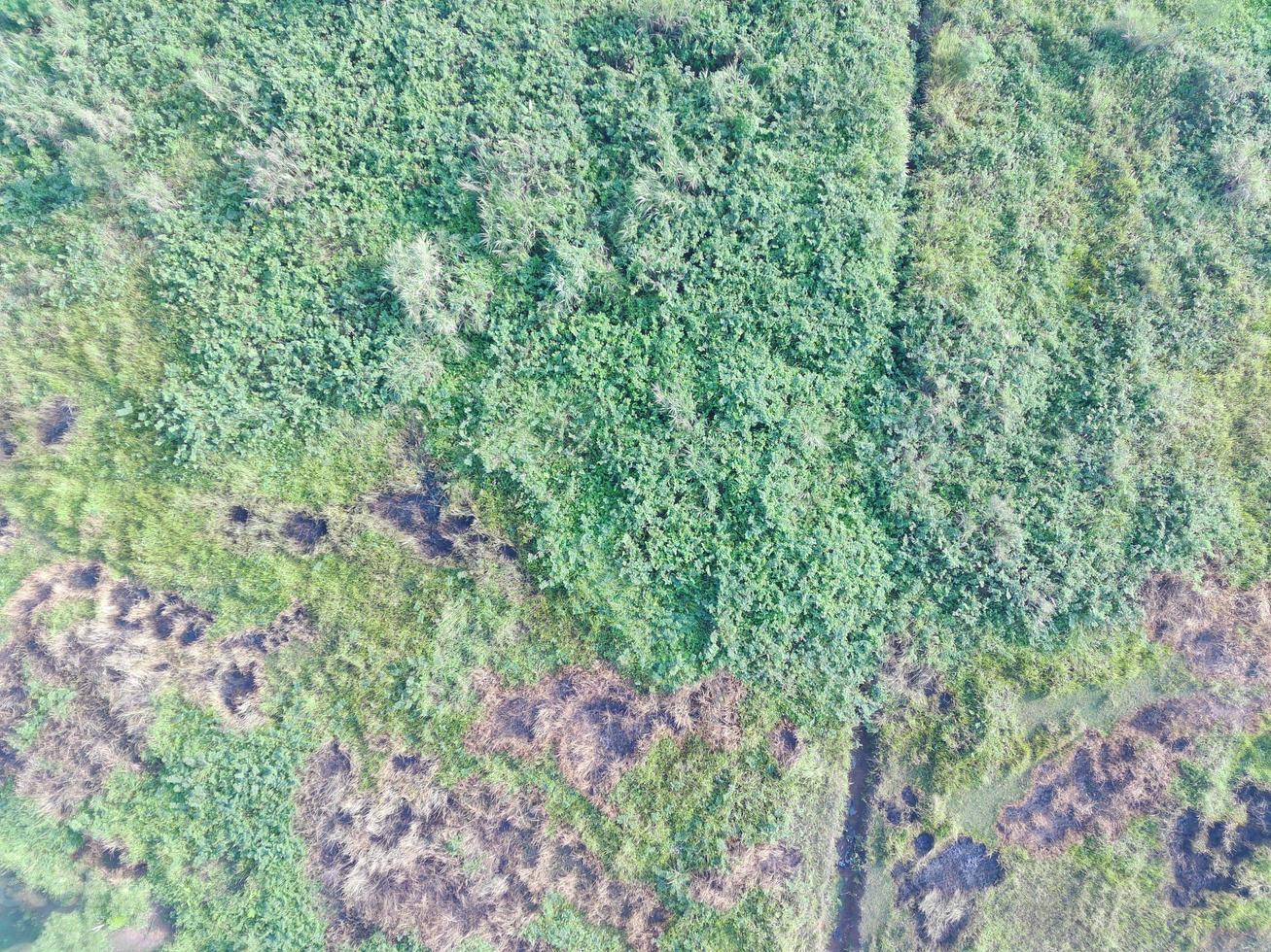 aerial view of land mapping by unmaned aerial vehicle in Bogor, Indonesia. photo