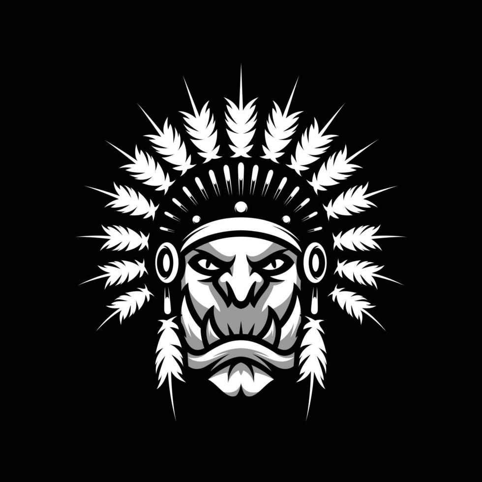 Ogre Apache Mascot Design Vector