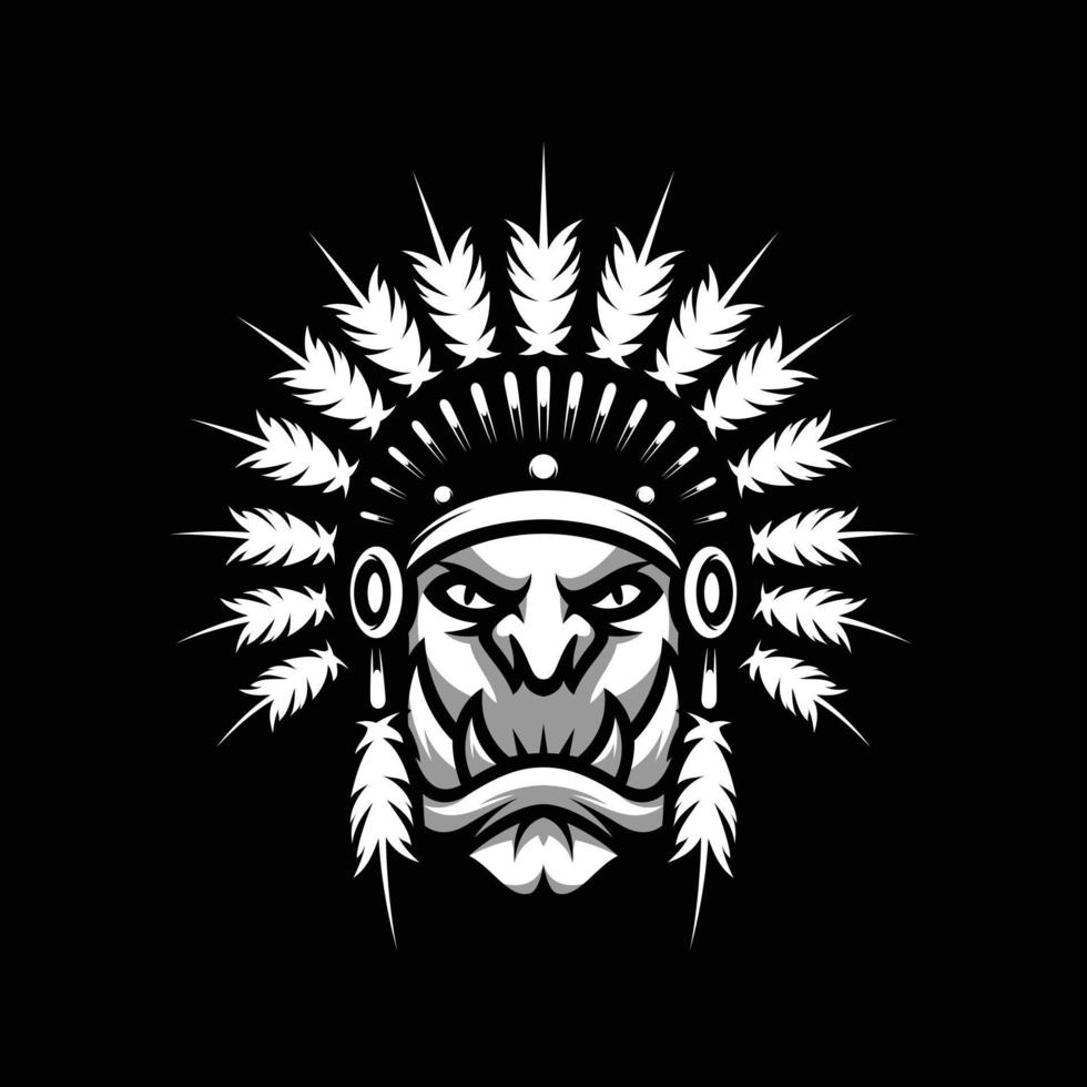 Ogre Apache Mascot Design Vector