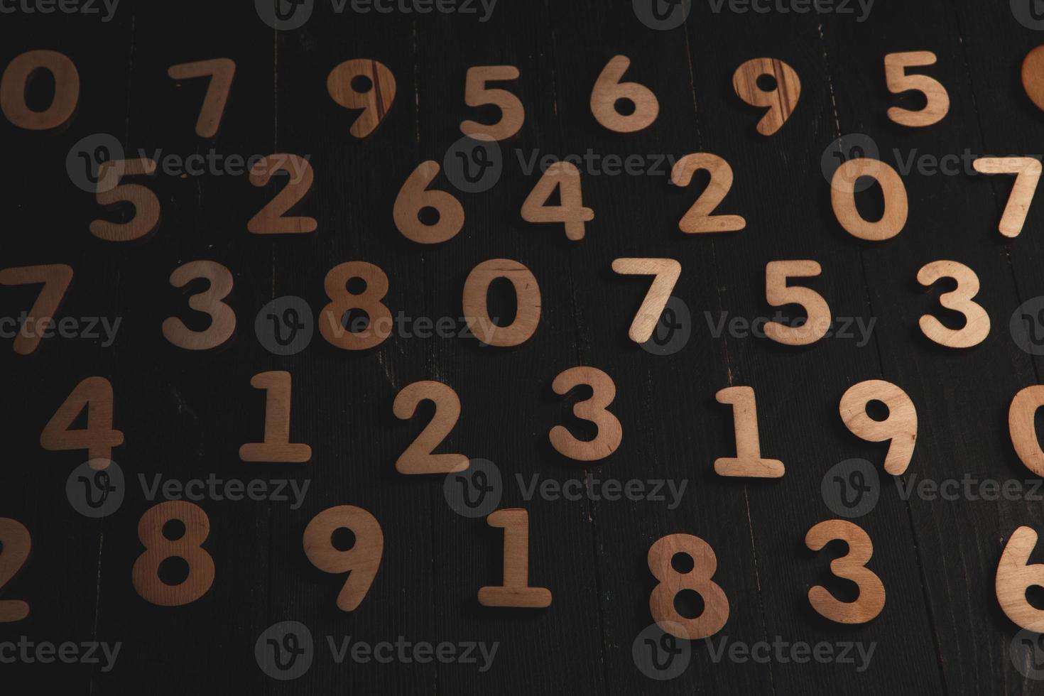 Background of numbers. from zero to nine. Finance data concept. Mathematic. Seamless pattern with numbers. financial crisis concept. Business success. photo