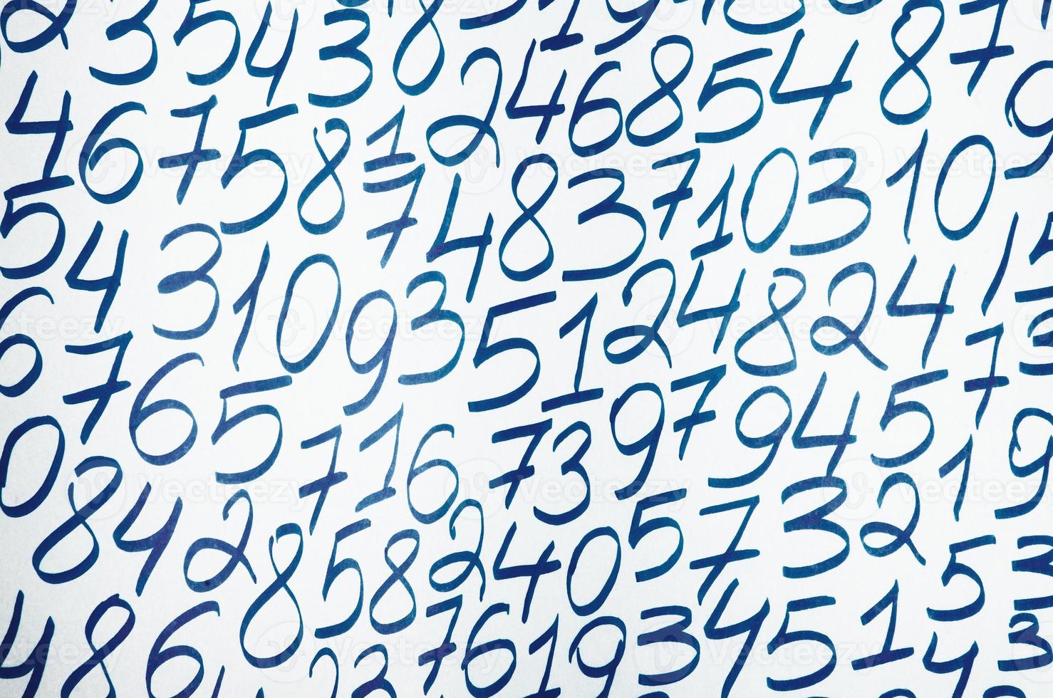 Background of numbers. from zero to nine. Finance data concept. Mathematic. Seamless pattern with numbers. financial crisis concept. Business success. photo