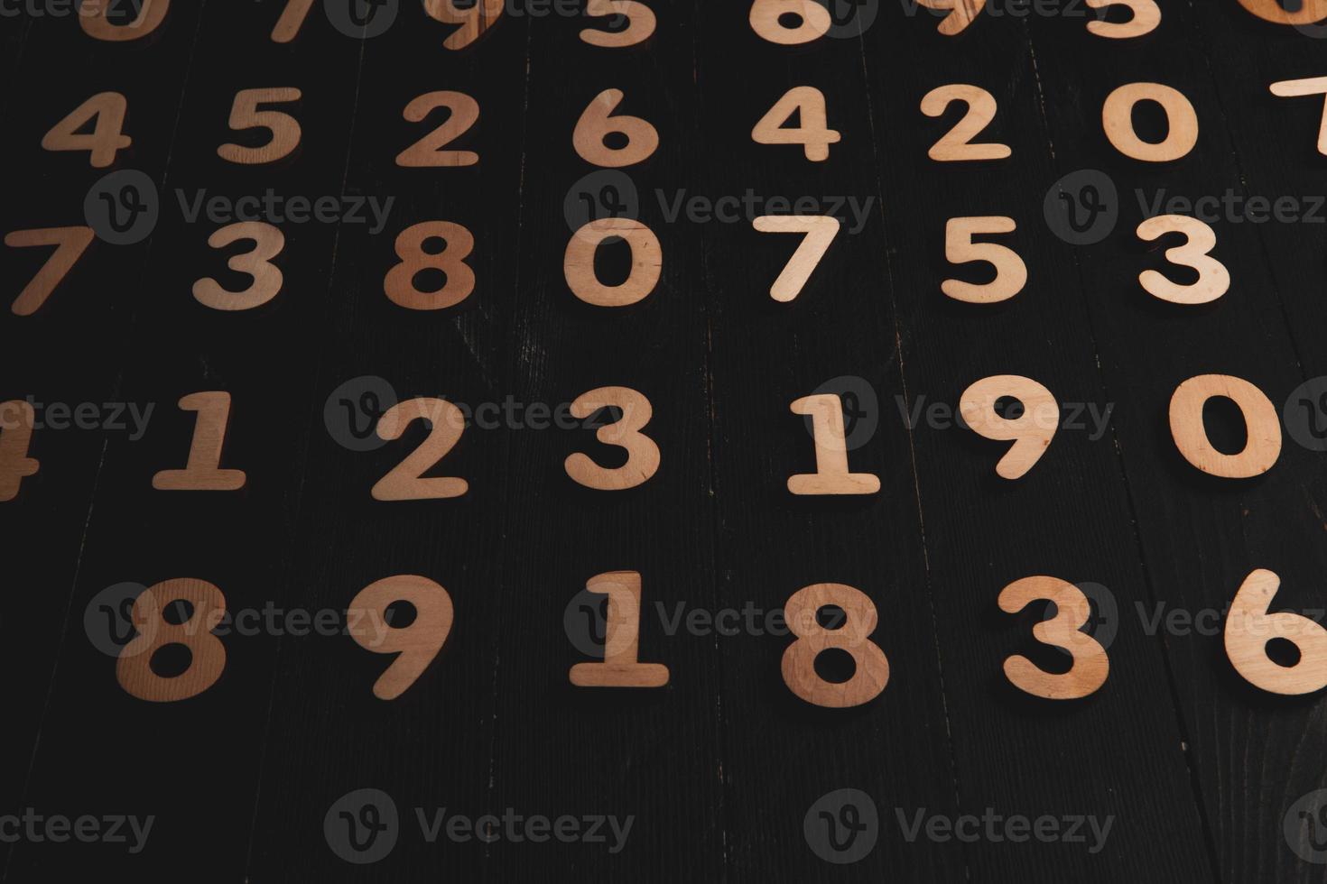 Background of numbers. from zero to nine. Finance data concept. Mathematic. Seamless pattern with numbers. financial crisis concept. Business success. photo