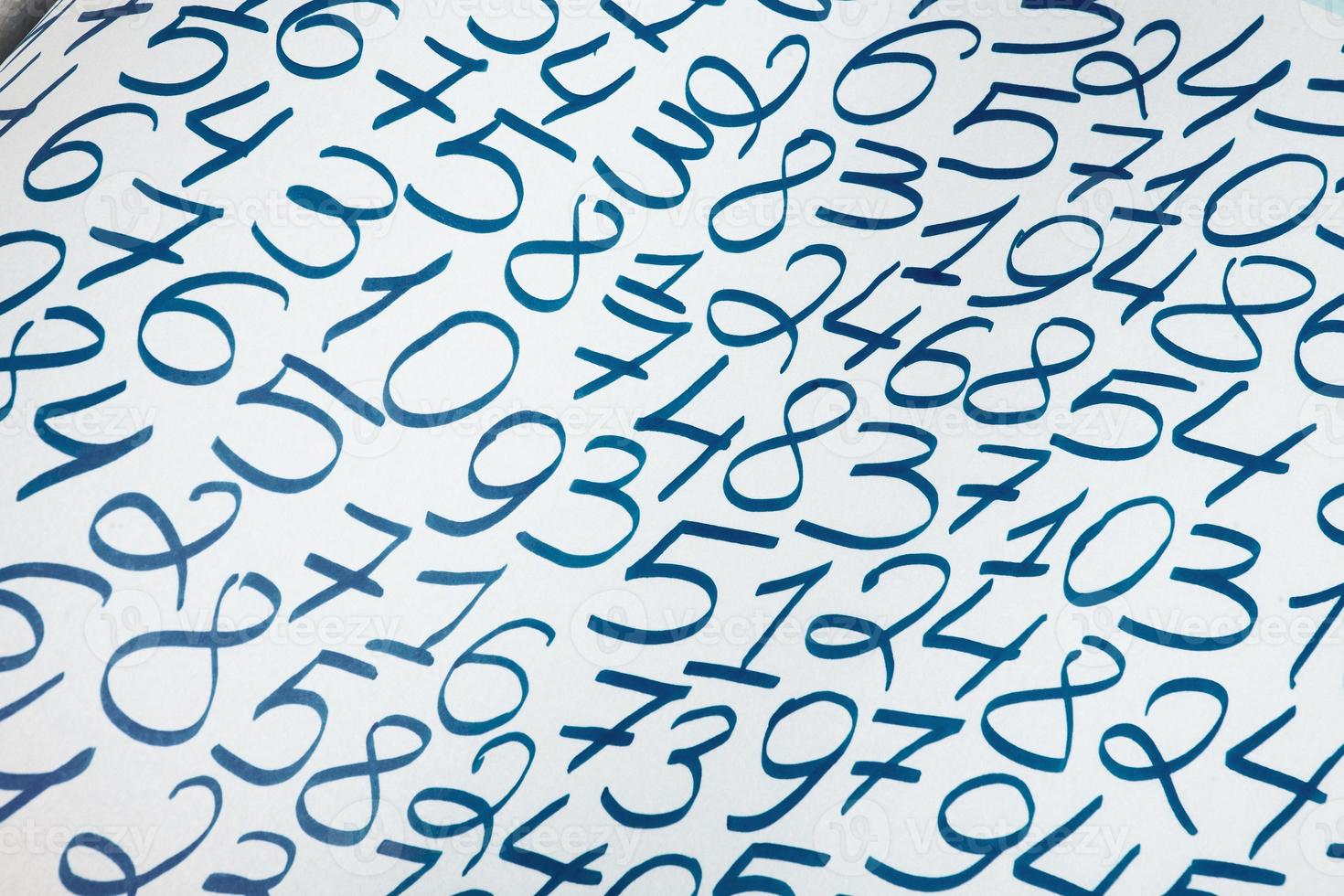 Background of numbers. from zero to nine. Finance data concept. Mathematic. Seamless pattern with numbers. financial crisis concept. Business success. photo