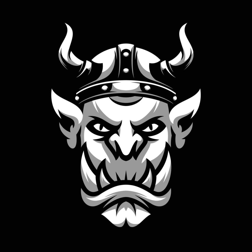 Ogre Viking Mascot Design Vector