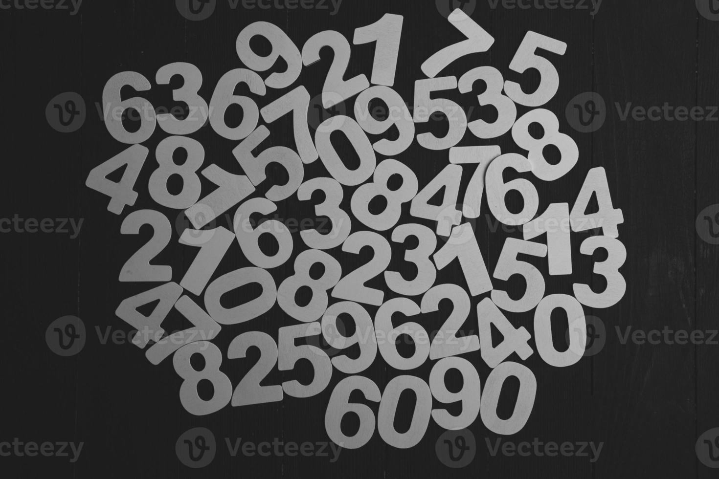 Background of numbers. from zero to nine. Finance data concept. Mathematic. Seamless pattern with numbers. financial crisis concept. Business success. photo