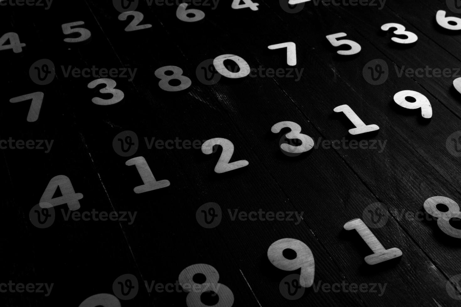 Background of numbers. from zero to nine. Finance data concept. Mathematic. Seamless pattern with numbers. financial crisis concept. Business success. photo