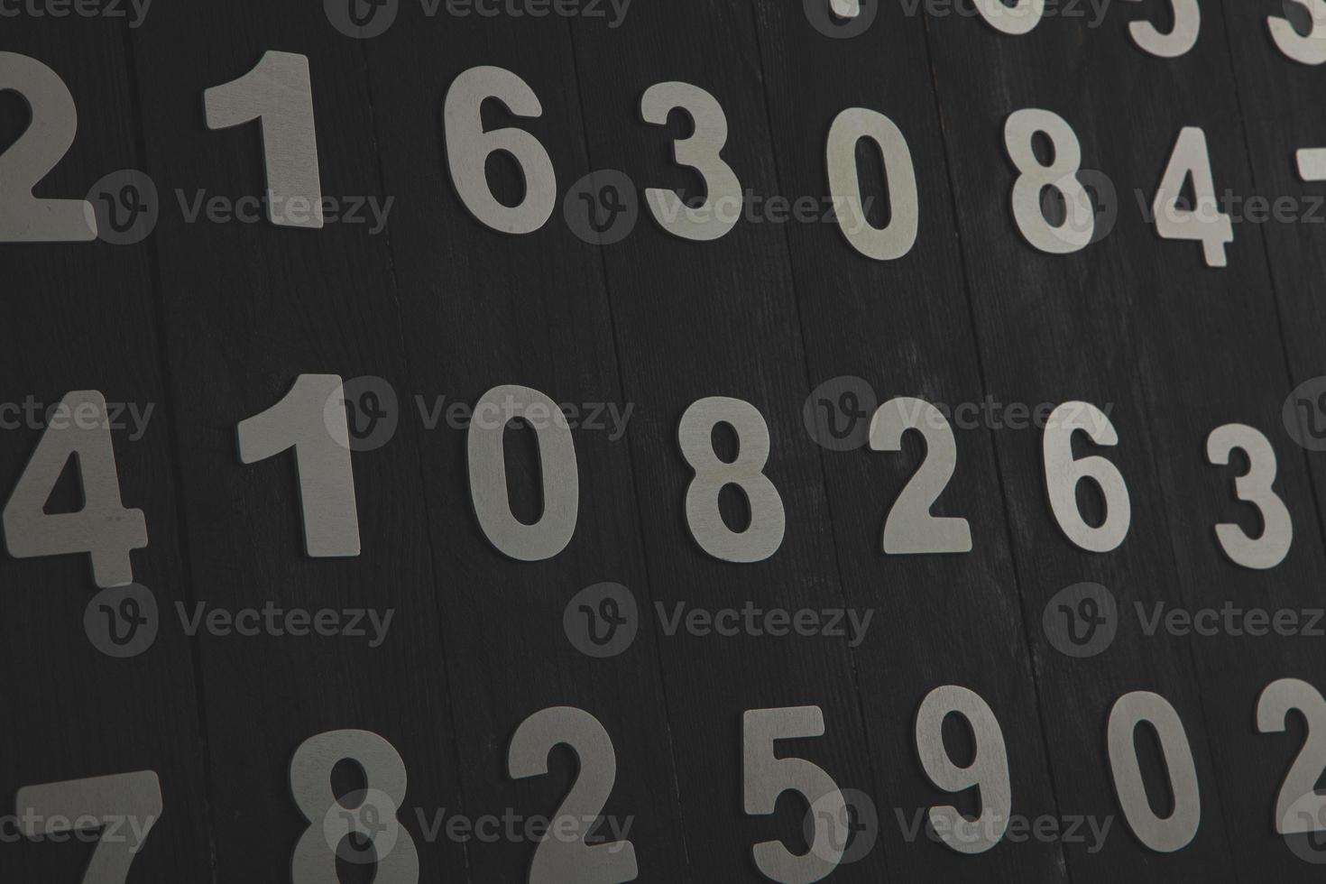 Background of numbers. from zero to nine. Finance data concept. Mathematic. Seamless pattern with numbers. financial crisis concept. Business success. photo