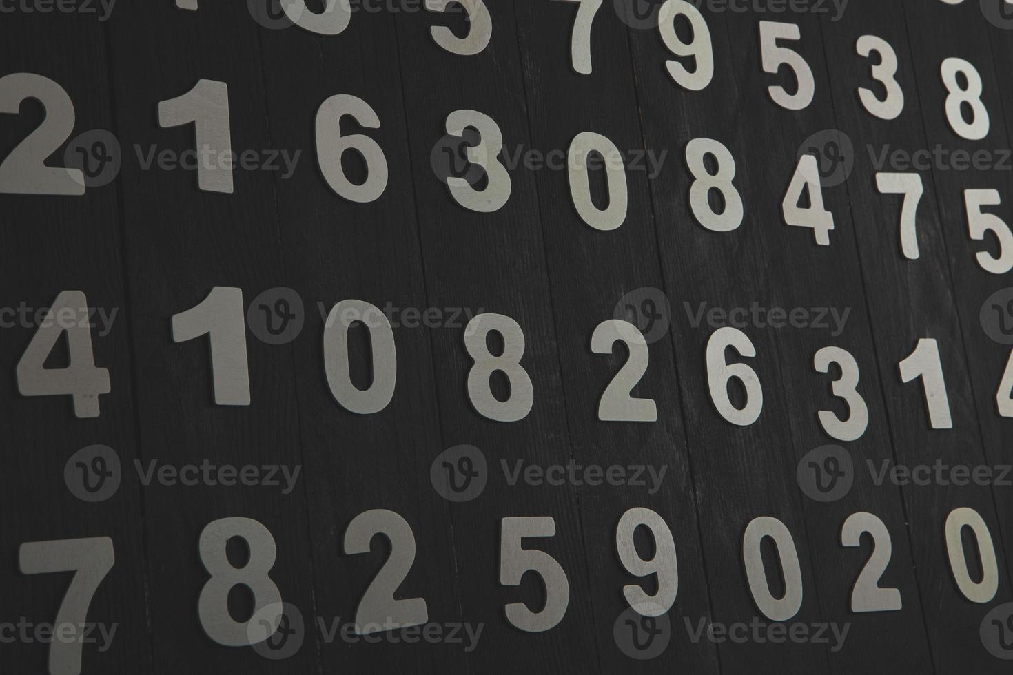 Background of numbers. from zero to nine. Finance data concept. Mathematic. Seamless pattern with numbers. financial crisis concept. Business success. photo