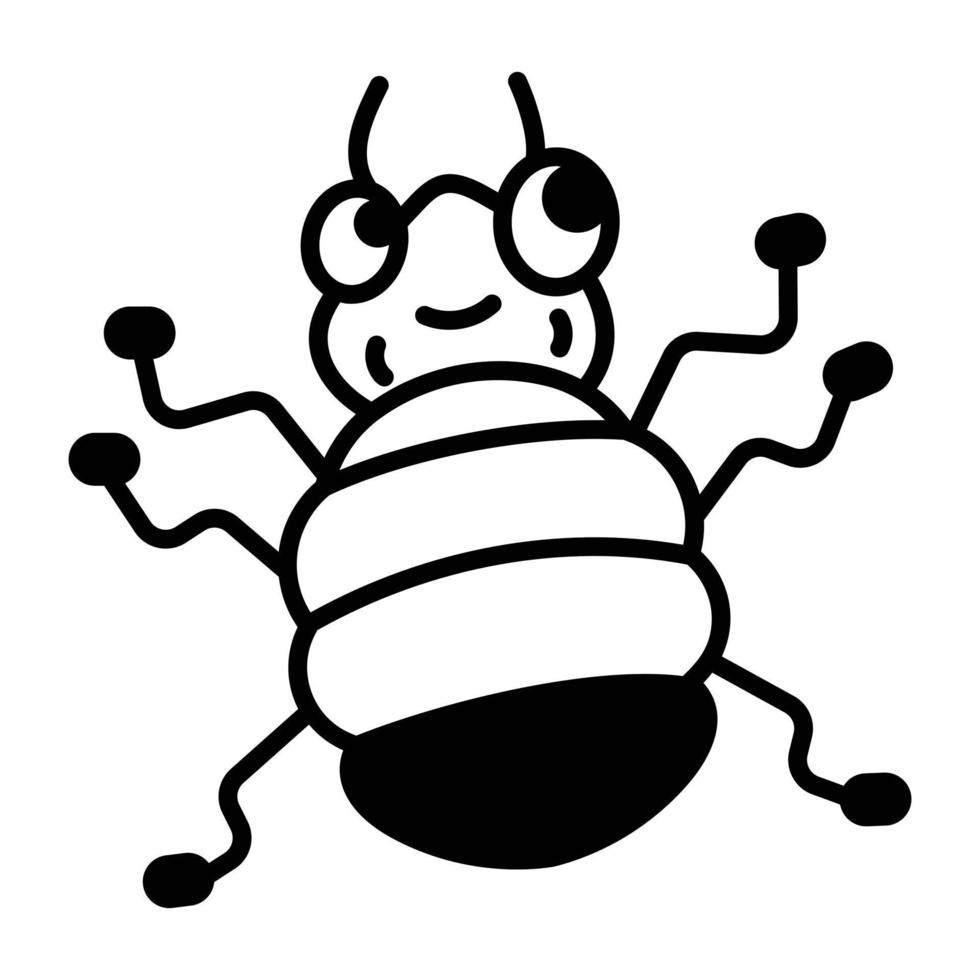 Trendy Cute Beetle vector