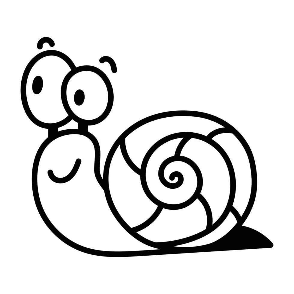 Trendy Cute Snail vector