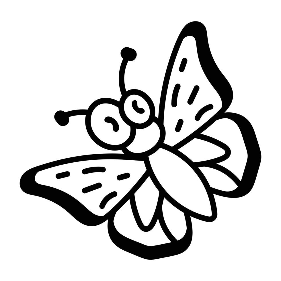 Trendy Cute Butterfly vector