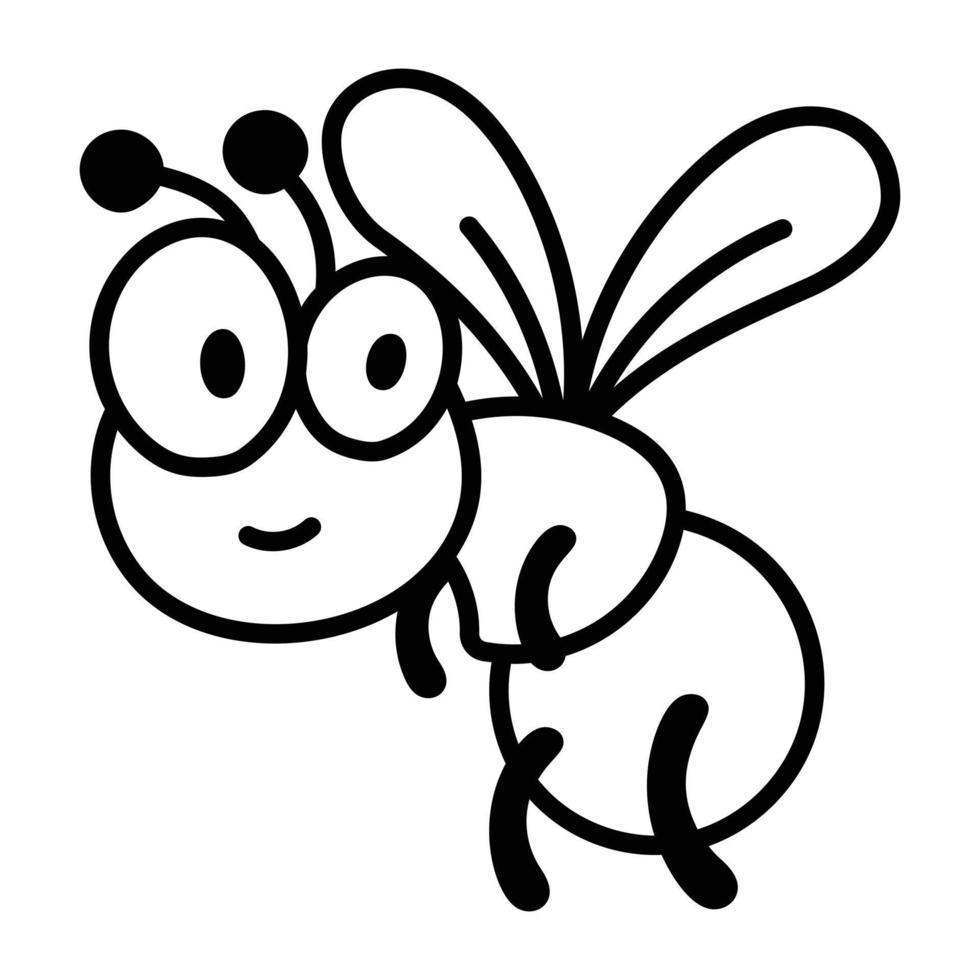 Trendy Cute Bee vector