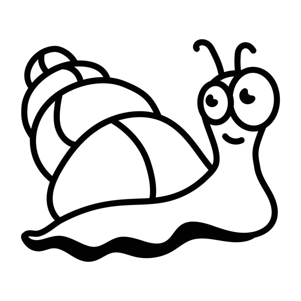 Trendy Garden Snail vector