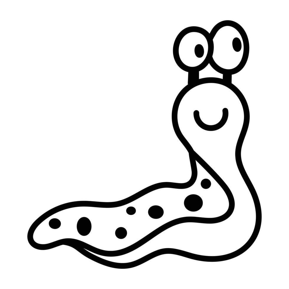 Trendy Cute Slug vector