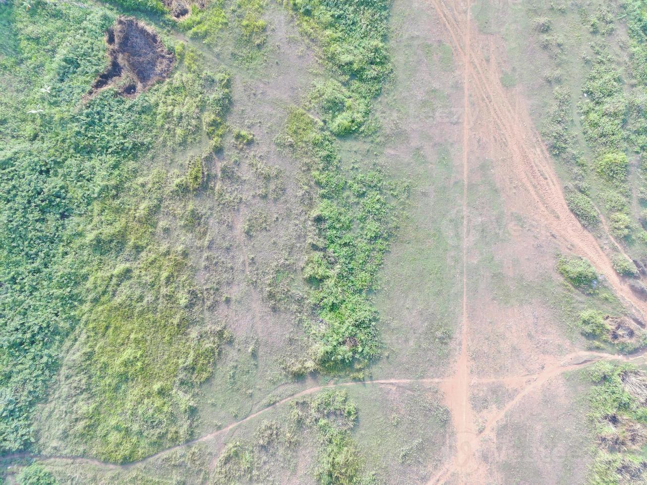 aerial view of land mapping by unmaned aerial vehicle in Bogor, Indonesia. photo