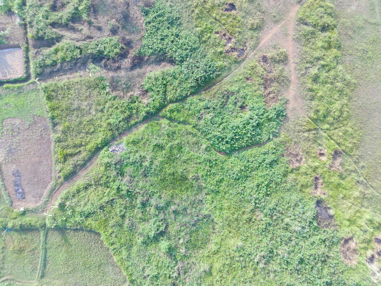 aerial view of land mapping by unmaned aerial vehicle in Bogor, Indonesia. photo