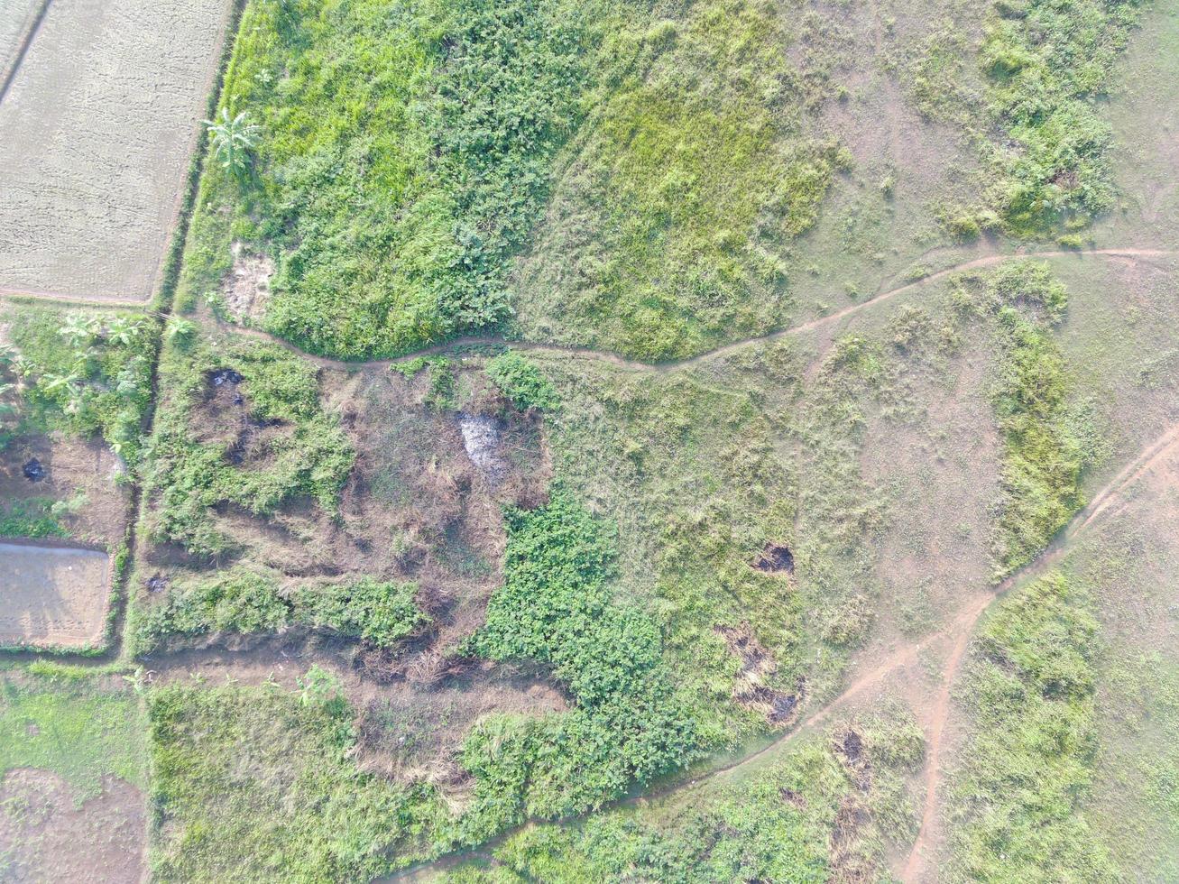 aerial view of land mapping by unmaned aerial vehicle in Bogor, Indonesia. photo