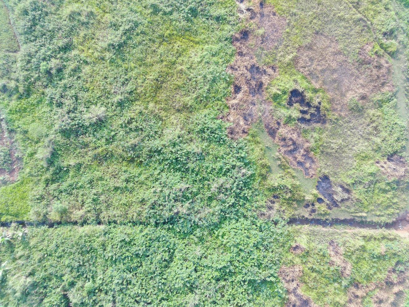 aerial view of land mapping by unmaned aerial vehicle in Bogor, Indonesia. photo