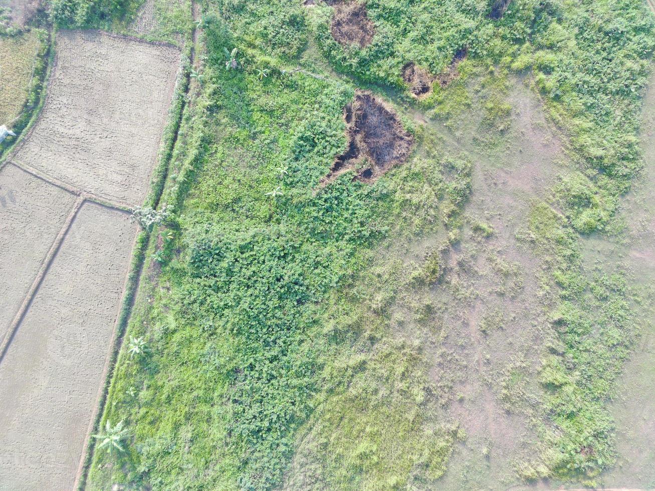 aerial view of land mapping by unmaned aerial vehicle in Bogor, Indonesia. photo