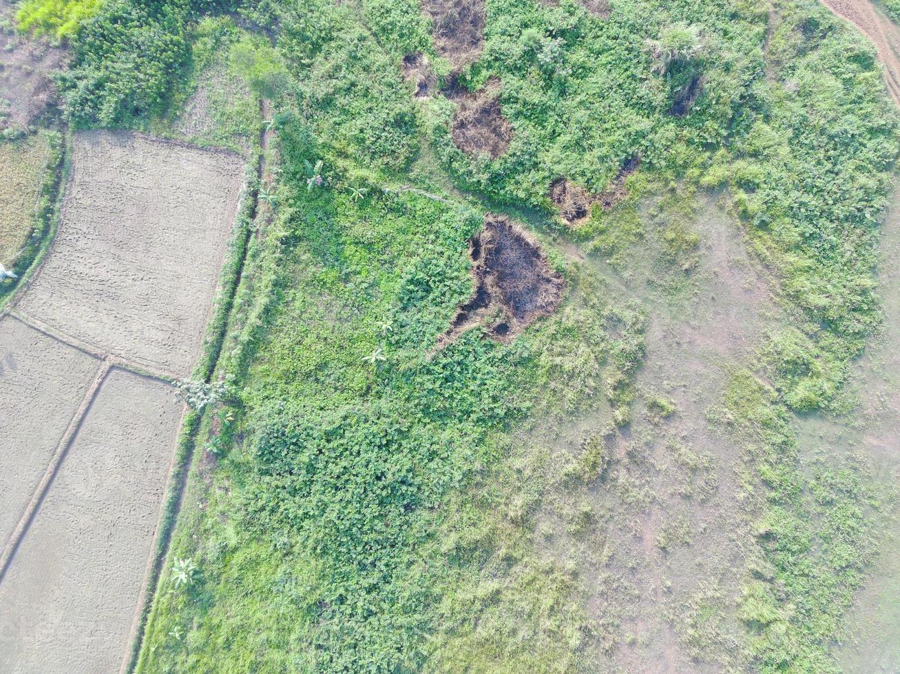 aerial view of land mapping by unmaned aerial vehicle in Bogor, Indonesia. photo