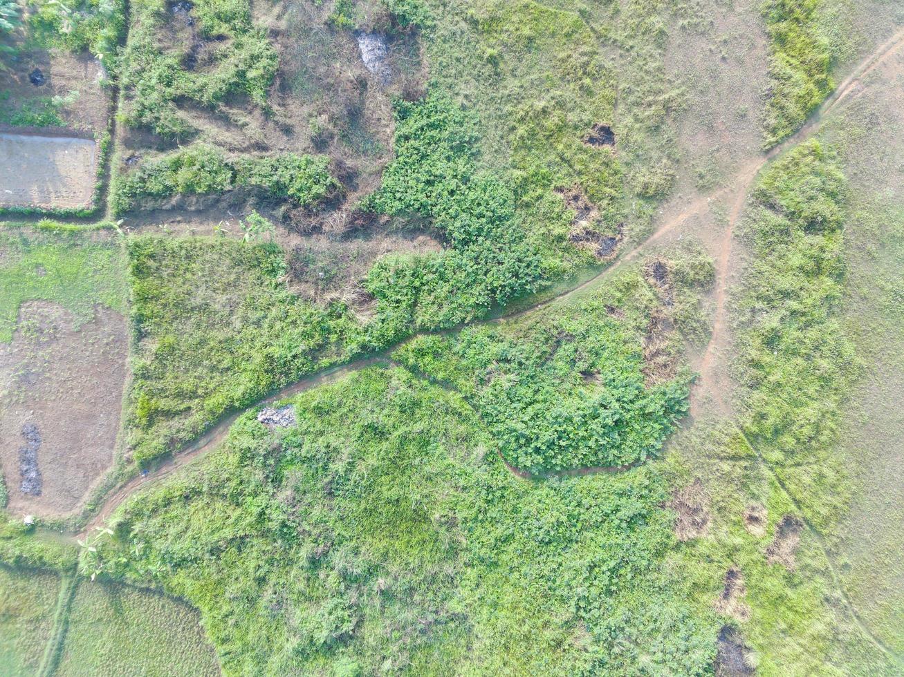 aerial view of land mapping by unmaned aerial vehicle in Bogor, Indonesia. photo