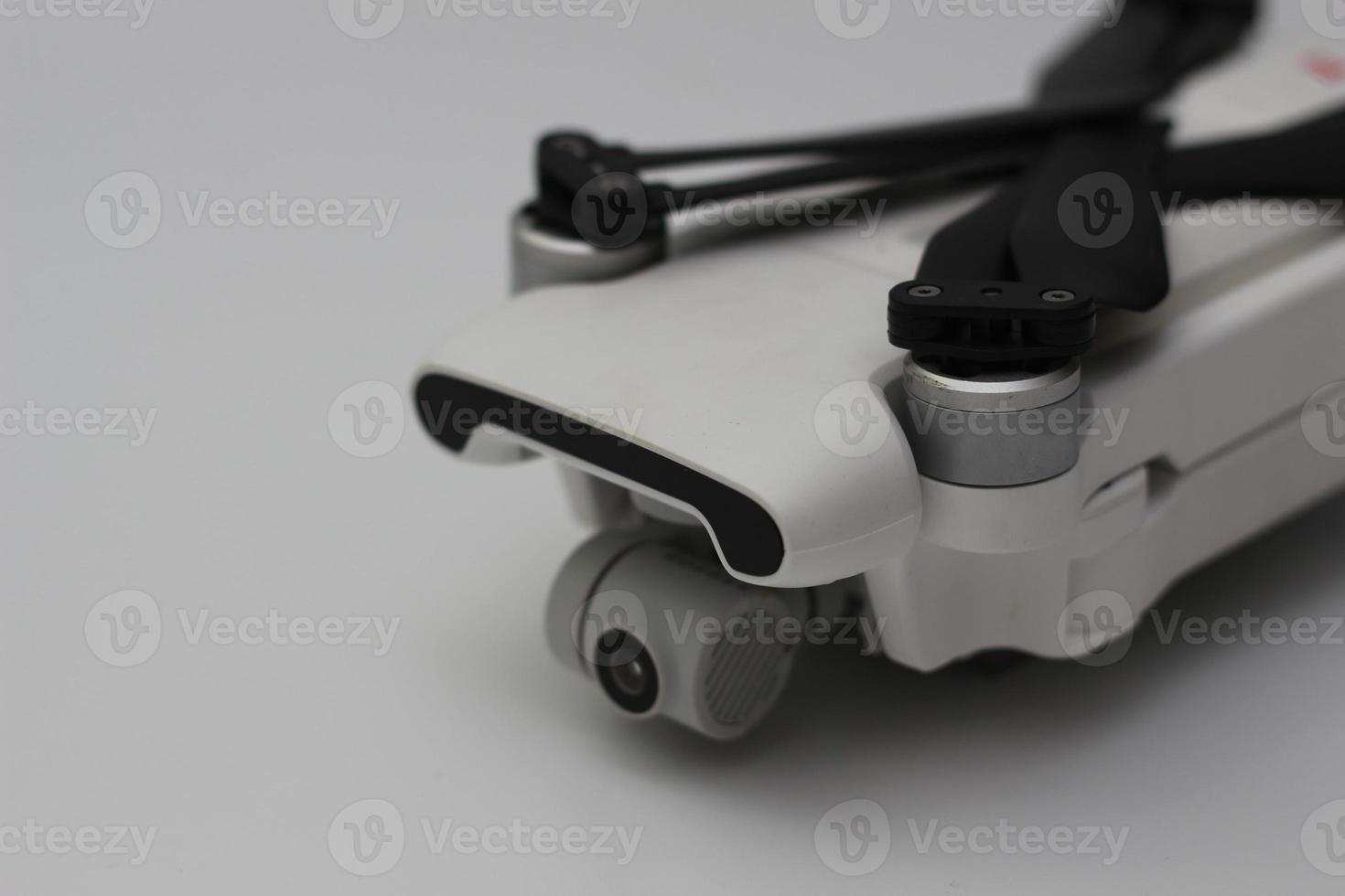 a close up of detailed white drone parts photo