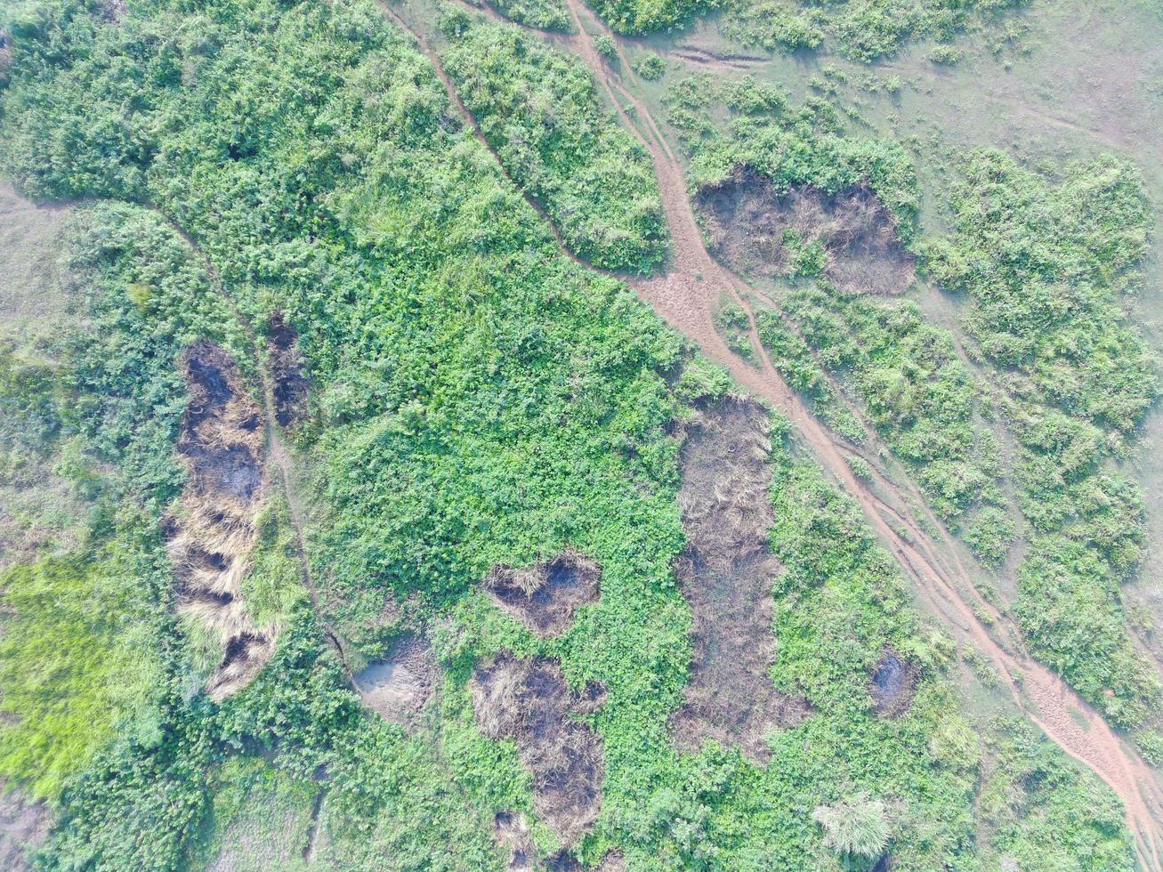 aerial view of land mapping by unmaned aerial vehicle in Bogor, Indonesia. photo