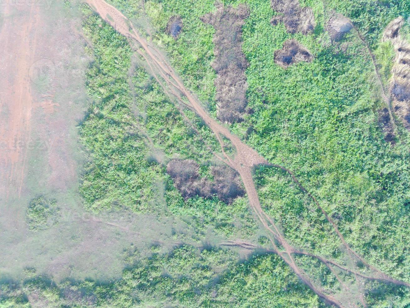 aerial view of land mapping by unmaned aerial vehicle in Bogor, Indonesia. photo