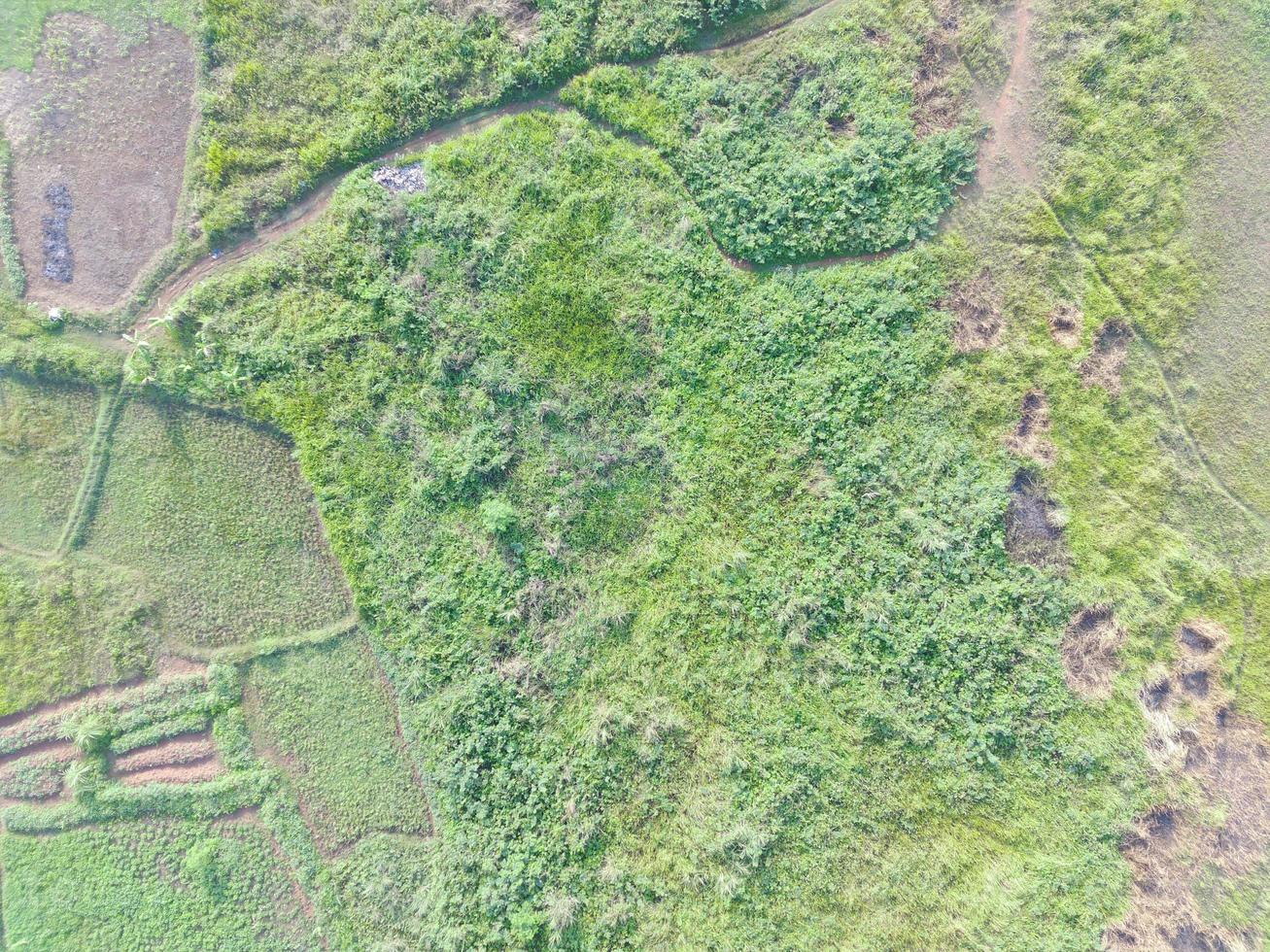 aerial view of land mapping by unmaned aerial vehicle in Bogor, Indonesia. photo